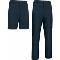 KIRKJUBØUR® Zip-Off Herren 2-in-1 Trekking Wanderhose navy von KIRKJUBÃUR