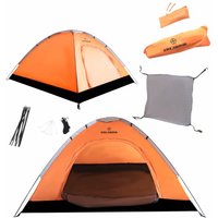 KIRKJUBØUR® "Vindr" 2 Personen-Camping-Zelt orange von KIRKJUBÃUR