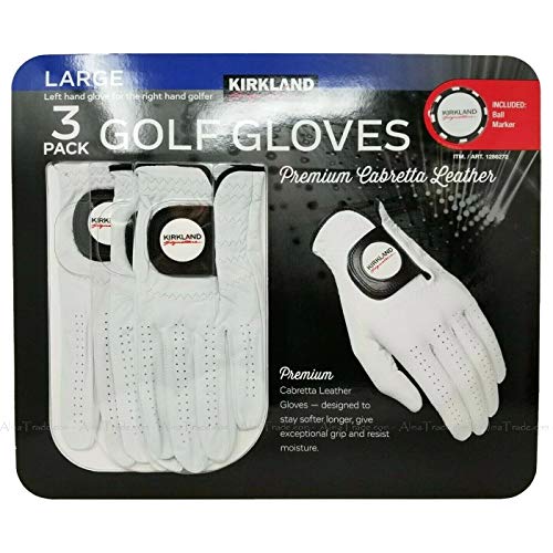 KIRKLAND SIGNATURE Herren Golfhandschuhe Größe L Premium 100% Cabretta-Leder 3er Set L KIRKLAND SIGNATURE Herren Golfhandschuhe Größe L Premium 100% Cabretta-Leder 3er Set L von KIRKLAND