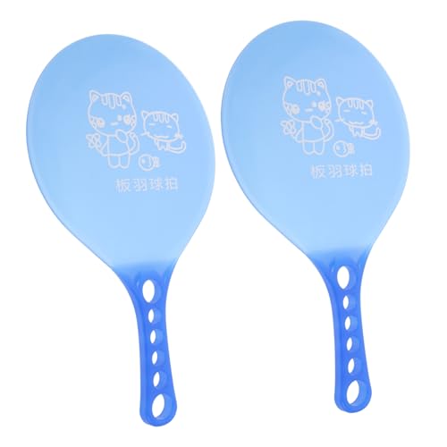 KITANDOVE 1 Paar Badmintonschläger-Set Badminton-kunststoffschläger Strandball-paddel Paddeln Verdicktes Paddel Strandpaddel Schläger Für Wasserball Sportspielzeug Ball Paddel Plastik Blue von KITANDOVE