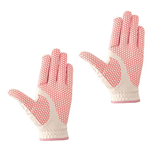 KITANDOVE 1 Paar Golfhandschuh Golf handschuh Golf Glove Faserhandschuhe Damenhandschuhe Links Damen Golf Damen Handschuhe Golfhandschutz Handschutz für Golfer superfeine Faser Rosa von KITANDOVE