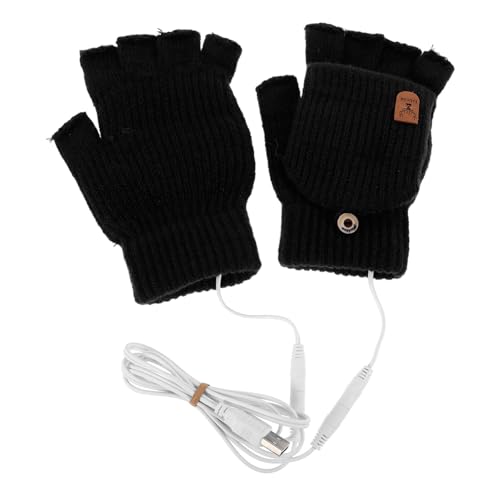 KITANDOVE 1 Paar Handschuhe Befreien Fahrradhandschuhe Motorradhandschuhe Winterhandschuhe Für Herren Fingerlose Handschuhe Für Damen Herren-thermohandschuhe Fahrhandschuhe Plüsch Black von KITANDOVE