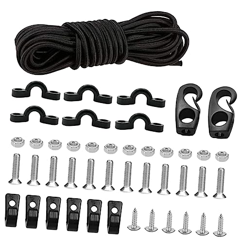 KITANDOVE 1 Satz Bungee-Cord-Kit abspanngummi slingbungee Kayak Zubehör Kajakdeck zubehör Kajak kleine Bungee-Seile mit Haken Kajakzubehör Damen kajak reparaturset Plastik von KITANDOVE