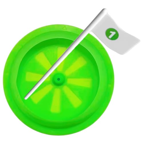 KITANDOVE 1 Satz Golf-Putting-Scheibe Golf Cup üben Übungslochflagge setzen Indoor-Putting-Cup golffahne Golf übungsmatte Indoor-Putting-Loch Golfbälle Übungsloch Kieselgel Light Green von KITANDOVE