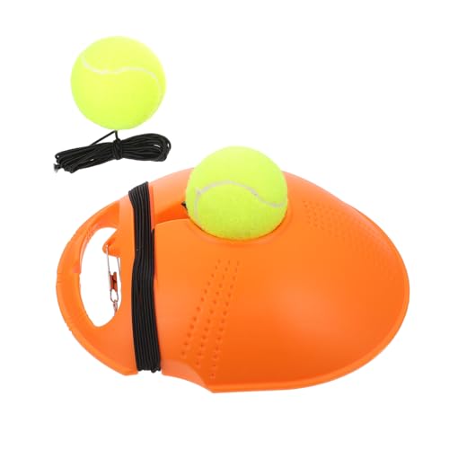 KITANDOVE 1 Satz Tennistrainer Tennisvibrationsdämpfer tragbare Tennisausrüstung Tennis-Übungswerkzeug Tennis-Trainingszubehör Tennis-Indoor-Zuggerät sportliche Trainingsbasis Gummi Orange von KITANDOVE