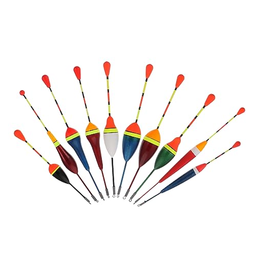 KITANDOVE 10-Teiliges Set schweben Fischernetz schwimmt Bobber Halt Federbobber Fischschieber Angelboje Angler ausrüstung schwimmboje raufaserfarbe Angelbopper geschäumte Schwimmer Schaum von KITANDOVE