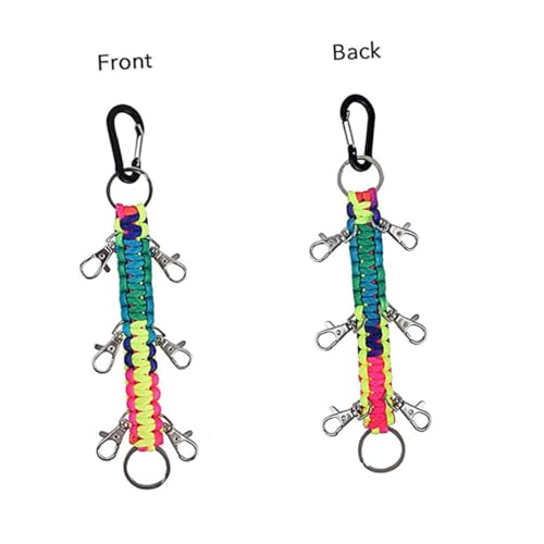 KITANDOVE 1Stk Kletterkarabiner Schlüsselanhänger-Karabiner handgewebter Schlüsselanhänger Schlüsselbund Kleiner Karabiner-Schlüsselanhänger Auto schlüsselanhänger Karabiner aus Metall von KITANDOVE