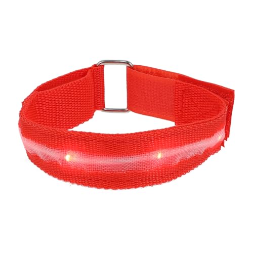 KITANDOVE 1Stk Leuchtendes Armband leuchtende Armbänder Leuchtarmband LED-Armband Super batteriebetrieben fusskettchen uhrenarmbänder Arm Nachtlaufarmband Nylon rot von KITANDOVE