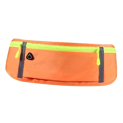 KITANDOVE 1Stk Sport Bauchtasche wasserdichte Hüfttasche wasserdichte Kuriertasche Laufgürtel reflektierende Tasche Running Belt Fachtasche läuft laufende Hüfttasche Nylon-Verbund-TPU Orange von KITANDOVE