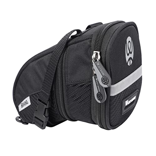 KITANDOVE 1stk Rücksitztasche Fahrradkofferraum Hintere Tasche Fahrrad Satteltasche Reflektierende Bänder Gepäckträgertasche Fahrradtasche Hintere Aufbewahrungstasche Für Fahrräder Black von KITANDOVE