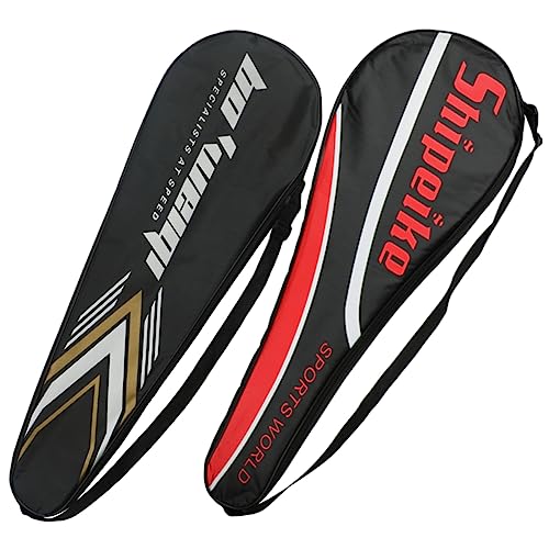 KITANDOVE 2St Badminton-Versorgung Badminton Schläger Taschen für Badmintonschläger Smooth Zipper umhängebeutel Behälter für Badmintonschläger Tasche für Badmintonschläger Oxford-Stoff Black von KITANDOVE