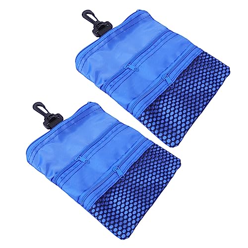 KITANDOVE 2St T-Beutel Tea Bags teetüten Golfball Halter Golfballtasche mit Reißverschluss Golftasche Golf Bag Taschenzubehör Aufbewahrungstaschen Tee-Netzbeutel Bälle-Kit Teebeutel Blue von KITANDOVE