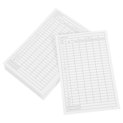 KITANDOVE 30 Stück Golf Scorecard Wettbewerbszubehör Beschichtetes Papier Scorekarten Zubehör Für Sportprüfungen Rekordnutzungskarten Wettbewerbs Scorekarten Golf Scorecards Score von KITANDOVE