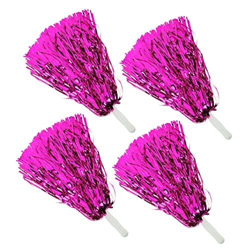 KITANDOVE 4 Stück Lala- Pompons aus Aluminiumfolie Cheerleader-Zubehör Team pom Cheerleading Pompoms Cheerleader zubehör jubel Pompoms Pompons für den Sport Draht aus Aluminiumfolie von KITANDOVE