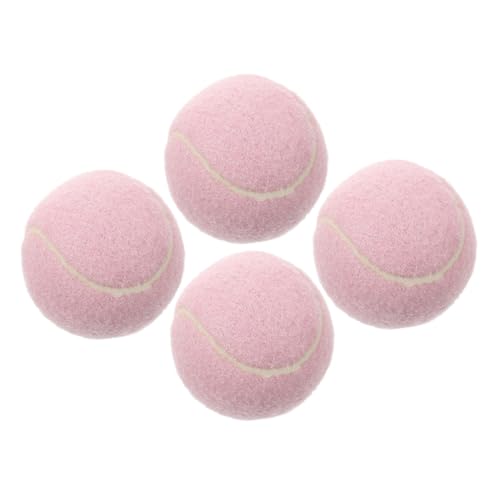 KITANDOVE 4 Stück Tennisspielzeug Tennisball Üben Spielplatz-tennisbälle Mädchen Spielt Tennis Bälle Training Tennisball Balltennisbälle Für Spieler Verspielte Tennisbälle Gummi Rosa von KITANDOVE