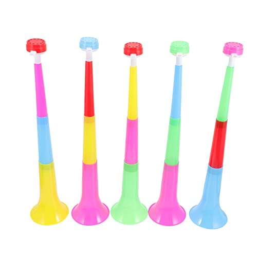 KITANDOVE 5st Einziehbares Horn Geräuschemacher Kinder Trompete Tragbares Lufthorn Musikalisches Spielzeug Instrumente Spielzeug Spielset Partys Feier Horn Blasinstrumente Für Kinder Plastik von KITANDOVE