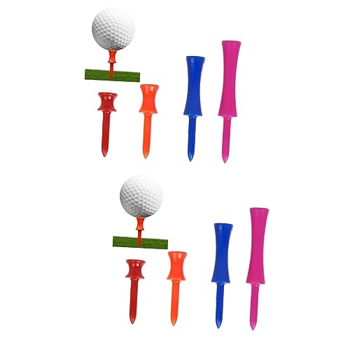 KITANDOVE 80 Stück 4 Burg-Tees Wärmer Doppeldecker-T-Stück Tee-Marker Golf-Tees in verschiedenen Größen Tee-Spiel Cool Ausbildung zubehör Training Accessories Zubehör für Schritt-T-Shirts von KITANDOVE