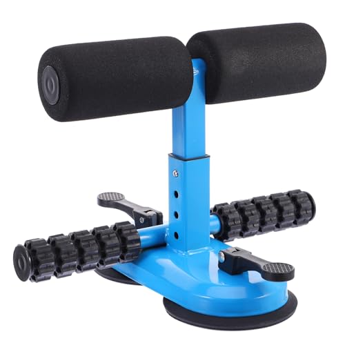 KITANDOVE Aufsitzmaschine Tragbare Bauchbeugehilfe Tragbare Trainingsgeräte abdominaltrainer abdomen trainer fitnessgeräte tragbares Aufrichtgerät verstellbares Bauchfitnessgerät Metall Blue von KITANDOVE