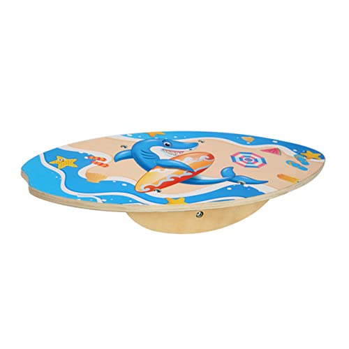 KITANDOVE Balance Board Planke Schaukelbrett Für Kinder Puzzle-spielzeug Fitness-wackelbrett Übungs-balance-board Wobble Board Vorschulspielzeug Wipp-balance-board Tierspielzeug Blue Hölzern von KITANDOVE