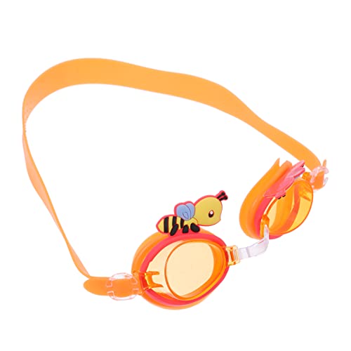 KITANDOVE Biene Schwimmbrille Schwimmbrillen Für Kinder Schnorchelbrille Hawaiisch Kinderbrille Zum Schwimmen Spielzeug Für Kinder Und Mädchen Unisex-schwimmbrille Kieselgel Orange von KITANDOVE