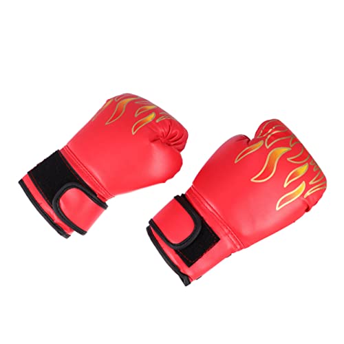 KITANDOVE Boxhandschuhe Für Spiele Kinder Boxhandschuhe Boxhandschuhe Für Kinder Flammenmuster Handschuhe Cardio Handschuhe Pu Handschuhe Für Kinder Boxtrainingshandschuhe von KITANDOVE