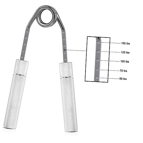 KITANDOVE Handgelenk Entwickler Handgreifer für das Training Handgriff-Übungsgerät Fingergreifer Handtrainer handmuskeltrainer griffkrafttrainer werkzeug schwerer Griff für Übung Silver von KITANDOVE