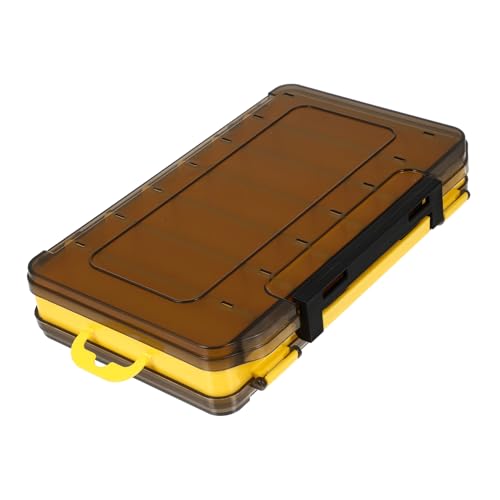 KITANDOVE Kasten Lockbox aufbewahrungsdose Storage Boxes köderboxen Angelkoffer für Köder Angelwerkzeugkoffer Angelköder-Organizer Köderbehälter doppelseitige Ködertasche Polypropylen Yellow von KITANDOVE