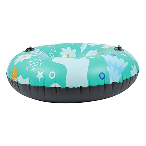 KITANDOVE Skiring aufblasbare Schneerutsche Schneeröhre im Freien Snowtube-Schlitten Winterröhre Snow Tube Kinder schneereifen aufblasbar PVC-Schneerohr Schneeröhre mit Weihnachtsmotiven von KITANDOVE