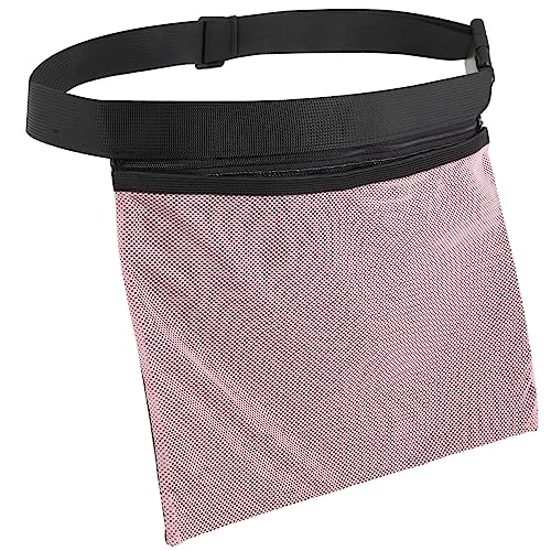 KITANDOVE Tennis-Gürteltasche Sportversorgung Picker-Tasche Tennistasche zur Aufbewahrung Netztasche für Bälle Golfständer praktische Tennistasche Bälle Aufbewahrungstasche Nylon Rosa von KITANDOVE