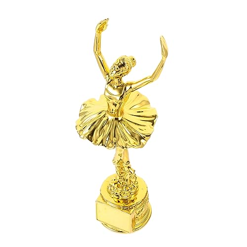 KITANDOVE Trophäe für Tanz Cheerleader-Trophäe Desktop-Trophäenverzierung Balletttänzer Dekoration Wettbewerbspreise Preistrophäenverzierung Exquisites Trophäenmodell Harz Golden von KITANDOVE