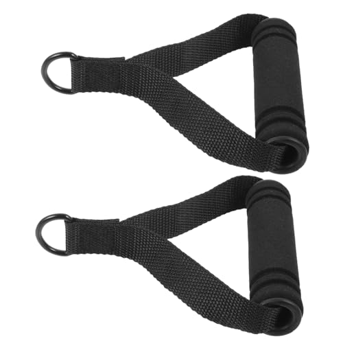 KITANDOVE Zugschnurgriff handgrips Fitness Trainingsgriff Ersatz-Fitnessgeräte Kabel Maschinenbefestigungen Fitness-Griffe Fitnessgriffe trainieren Fitnessversorgung Kabelgriffe Nylon Black von KITANDOVE