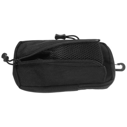 KITANDOVE heizlùfter sportasche Wasserflaschenhalterung Handy-Halterung Riementasche Trinkflaschenhalter zum Wandern Handytasche Fitness-Taillen-Hängetasche Wasserbeutel Nylon Black von KITANDOVE