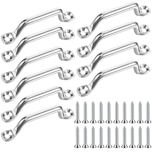 KITRDOOR Augplatte, 10 Stück Edelstahl Ösen Halterung Boot Top Pad Eye Deck Loop Augenband-Deckring Kajak Pad Marine Hardware Decksplatte Befestigungshaken Kit mit 20 Schrauben für Kajak Kanu Rigging KITRDOOR Augplatte, 10 Stück Edelstahl Ösen Halterung Boot Top Pad Eye Deck Loop Augenband-Deckring Kajak Pad Marine Hardware Decksplatte Befestigungshaken Kit mit 20 Schrauben für Kajak Kanu Rigging von KITRDOOR