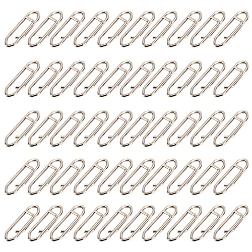 KJDKNC 50 Teile/Paket Leistungsstarke Edelstahl Angeln Fast Link Clips Lock Snaps Schnell Köder Ändern Stecker Für Süßwasser von KJDKNC