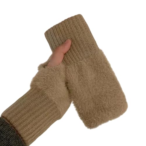 Trendige Warme Thermohandschuhe Gestrickt Stilvolle Weiche Handschuhe Für Kaltes Wetter Winter Radfahren Skifahren Klettern von KJDKNC