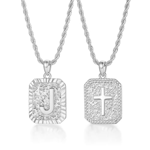 KJHFD Jewelry Goldene Initiale s für Männer und Frauen, vergoldeter Kreuzanhänger mit dem Buchstaben AZ und Verstellbarer Seilkette, Buchstabe für Frauen und Männer Jewelry for Girls von KJHFD