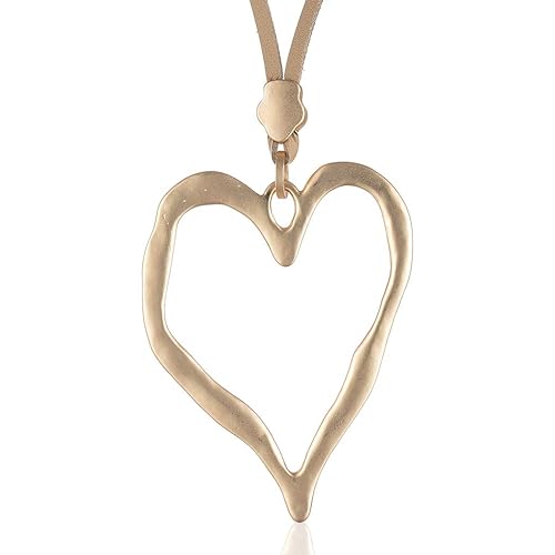 KJHFD Jewelry Herzlich: 80 cm Lange Pulloverkette mit übergroßem Herzanhänger – lässig schickes und vielseitiges Statement-Stück! #FashionFrenzy #HeartPendant Jewelry for Girls von KJHFD