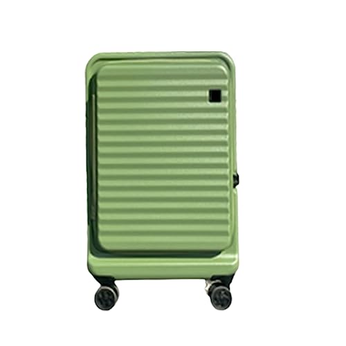 KJZQXYX Erweiterbares Gepäck mit Spinnerrädern, verdickter Koffer mit Öffnung vorne, verstellbare Teleskop-Zugstange, TSA-Zollschloss (green 28 in) von KJZQXYX