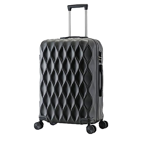 KJZQXYX Passwort-Gepäck für Männer und Frauen, Koffergepäck mit Spinnerrädern, verstellbaren Zugstangen, großer klassifizierter Stauraum (black 28 in) von KJZQXYX