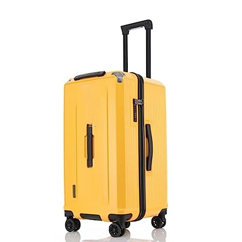 KJZQXYX Reisegepäck mit großem Fassungsvermögen, Koffergepäck mit Spinnerrädern, unterteiltem Stauraum, mehrstufiger Verstellstange (yellow 22 in) von KJZQXYX