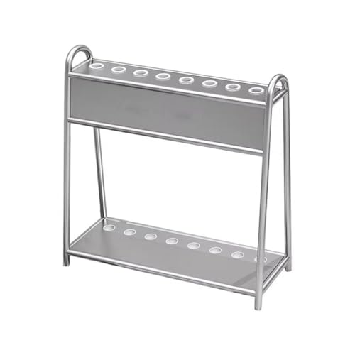 KK-GGL Metallpool -Cue -Rack, Bodenständiger Billard Pool Stickhalter, Moderne Billard -Pool -Cue -Organisator, Billardtisch -Zubehör -Ausrüstung Organizer Für Man Cave,Silver for 8 von KK-GGL