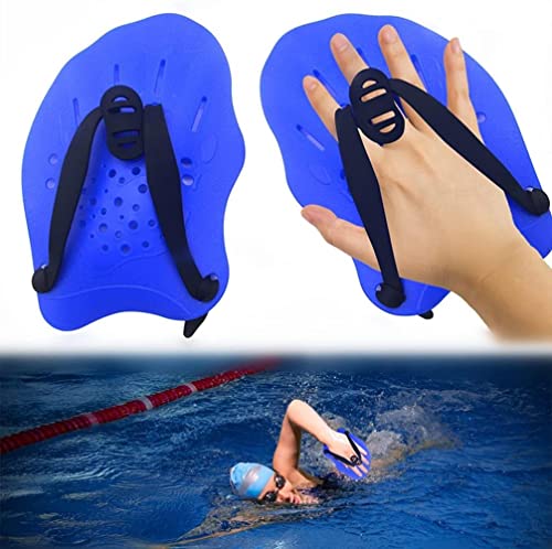 KKPLZZ Schwimmpaddel Speedo, 1 Paar Schwimmtrainings-Handpaddel mit verstellbaren Riemen, professionelles Schwimmtrainings-Handpaddel-Pool-Übungsgeräte-Zubehör von KKPLZZ