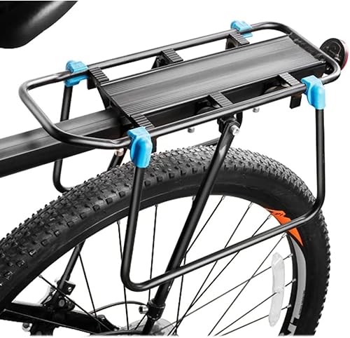 KKXXYQFC Fahrrad-Gepäckträger, universell Verstellbarer Fahrrad-Heckgepäck-Touren-Gepäckträger, 80 kg Kapazität, Verstellbarer Mountainbike-Rücksitz-Halter mit Reflektor von KKXXYQFC