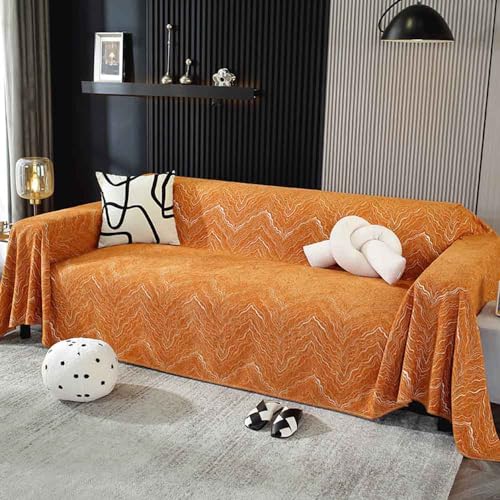 KKXXYQFC Große Überwürfe für Sofas, 3-Sitzer, Chenille-Sofaüberwürfe, groß, 4-Sitzer, Überwürfe für Sofas, großer Couch-Überwurf, waschbarer, atmungsaktiver Sofadeckenbezug von KKXXYQFC