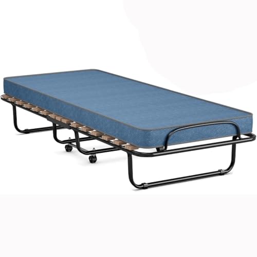 KKXXYQFC Klappbares Bett mit Memory-Schaum-Matratze für Erwachsene, tragbares zusammenklappbares Gästebett, zusammenklappbares Zustellbett, für zu Hause von KKXXYQFC