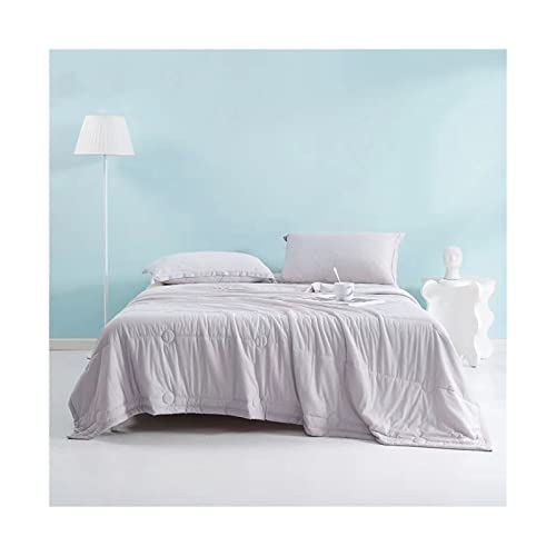 KKXXYQFC Kühldecken Kühldecke Sommerdecke Glatte Klimaanlage Bettdecke Waschbare Schlafbettwäsche für Erwachsene (Farbe: Grau, Größe: 100 x 150 cm) von KKXXYQFC