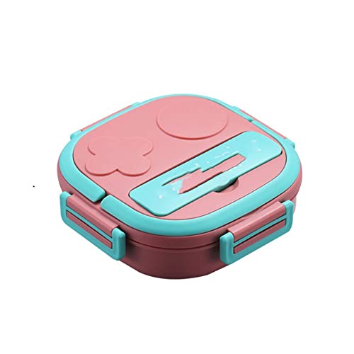 KKXXYQFC Lunchbox, Ausflugsgeschirr, tragbar, Edelstahl, für Studenten, Outdoor, Camping, Picknick, Lebensmittelbehälter, Bento-Box (Rosa A) von KKXXYQFC