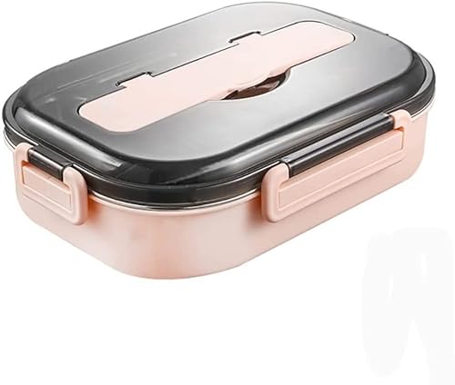 KKXXYQFC Lunchbox, Obstsalatbehälter, Edelstahl, Bento-Box, 4 Fächer, Lunchbox, Küchenutensilien (A, wie das Bild zeigt) von KKXXYQFC