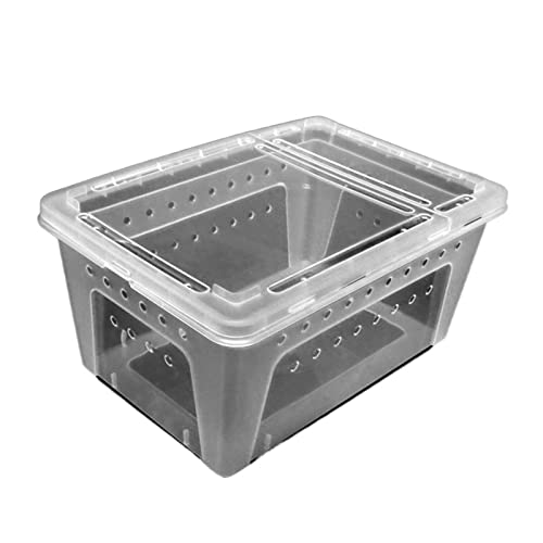 KKXXYQFC Reptilien-Futter-Terrarium-Box, Schildkröten-Eidechsen-Futterbox, Reptilien-Futterbox, Aquarium, transparente Fütterungs-Aufzuchtbox, Eidechse, Schlange, Mikro-Habitat, Reptilien-Transport, von KKXXYQFC