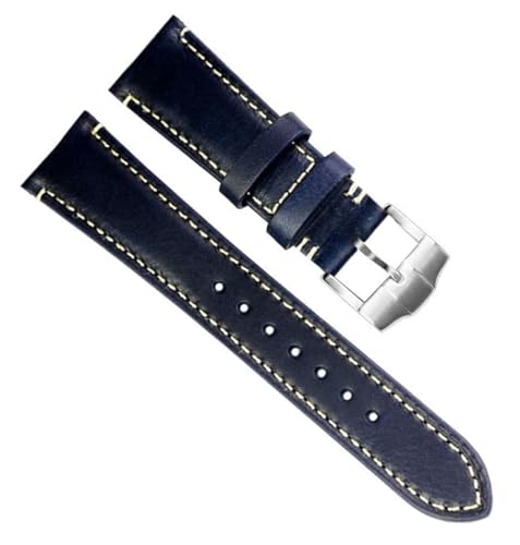 KKXXYQFC dongriuk Braun Schwarz Vintage Retro Italien Echtleder Armband für Tudor Uhrenarmband mit Schmetterlingsschnalle von KKXXYQFC